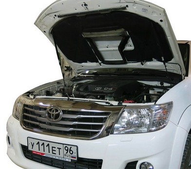 Упоры капота для Toyota Hilux (2006-2014) «Rival» A.ST.5704.1
