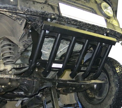 Защита рулевых тяг из трубы для UAZ Hunter (2009-н.в.) «Rival» 222.6314.1