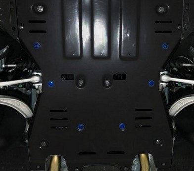 Защита картера и КПП черная для Porsche Macan (2014-н.в.) «Rival» 333.4605.2