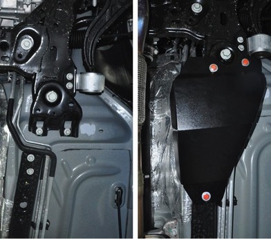 Защита трубок кондиционера Ford Explorer (2011-2014) «Автоброня» 111.01835.1
