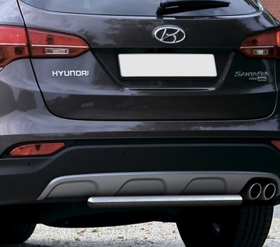 Защита заднего бампера d57 для Hyundai Santa Fe (2012-2016) «Rival» R.2306.009