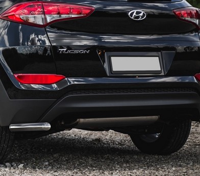 Защита заднего бампера d57 уголки для Hyundai Tucson (2015-) «Rival» R.2308.007
