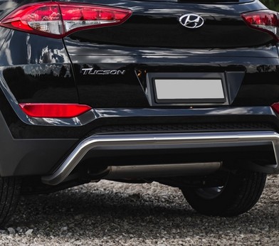 Защита заднего бампера d57 скоба для Hyundai Tucson (2015-) «Rival» R.2308.009