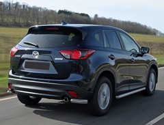 Защита заднего бампера d57 уголки для Mazda CX-5 (2011-2015-2017) «Rival»