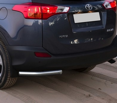 Защита заднего бампера d57 уголки для Toyota Rav 4 (2013-2015) «Rival» R.5712.015