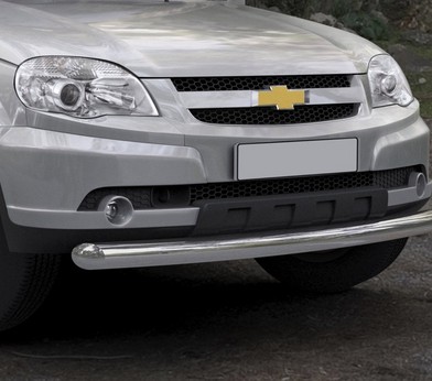 Защита переднего бампера d76 для Chevrolet Niva (2009-) «Rival» R.1004.001