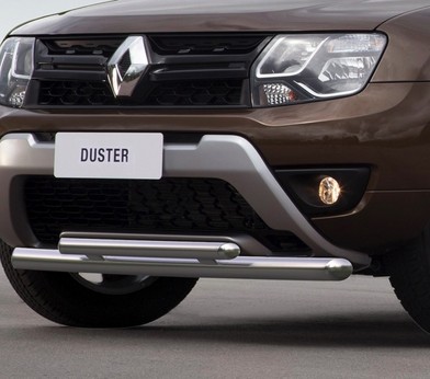 Защита переднего бампера d57+d42 для Renault Duster (2015-) «Rival» R.4703.002