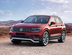 Защита переднего бампера d57 волна для Volkswagen Tiguan (2017-) для пакета offroad «Rival»