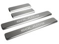 Накладки на пороги для Hyundai Solaris (2011-2016) «Rival»
