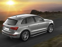 Порог-площадка «Premium» для Audi Q5 (2008-2012-2017) «Rival»
