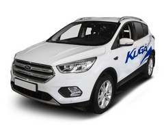 Порог-площадка «Premium-Black» для Ford Kuga (2013-2016-) «Rival»