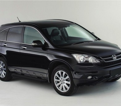 Порог-площадка «Premium-Black» для Honda CR-V (2007-2010-2012) «Rival»