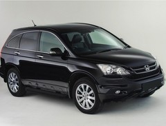 Порог-площадка «Premium-Black» для Honda CR-V (2007-2010-2012) «Rival»