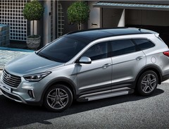 Порог-площадка «Silver» для Hyundai Santa Fe (2012-2016-) «Rival»