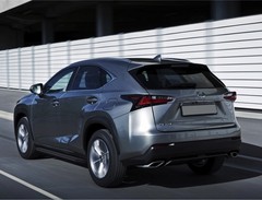 Порог-площадка «Premium-Black» для Lexus NX (2014-2017) «Rival»