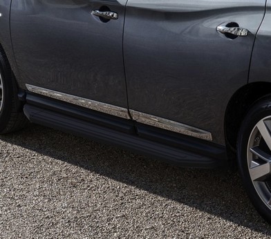 Порог-площадка «Premium-Black» для Nissan Pathfinder (2014-2017) «Rival» A193ALB.4107.1