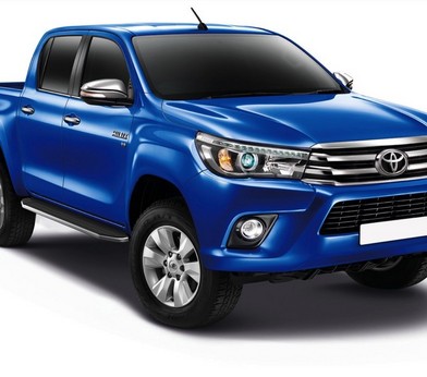 Порог-площадка «Premium» для Toyota Hilux (2015-) «Rival»