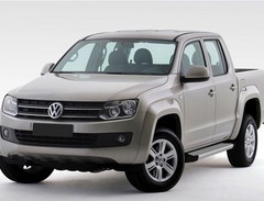 Порог-площадка «Silver» для Volkswagen Amarok (2010-2016-) «Rival»