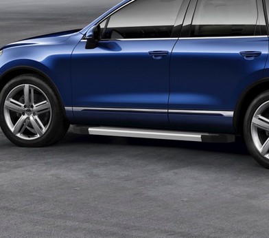 Порог-площадка «Silver» для Volkswagen Touareg ( 2015-) R-Line «Rival» F193AL.5801.4