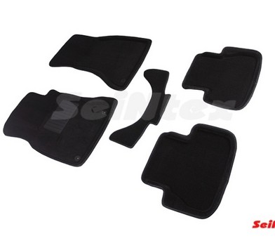 Коврики салона 3D Audi A4 B8 (2007-2015) черные «Seintex» 86290