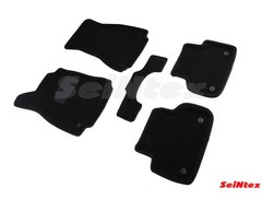 Коврики салона 3D Audi A4 B9 (2015-н.в.) черные «Seintex»