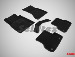 Коврики салона 3D Audi A6 С7 (2011-н.в.) черные «Seintex»