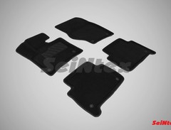 Коврики салона 3D Audi Q7 I (2005-2015) черные «Seintex»