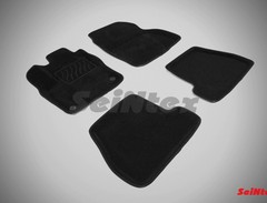 Коврики салона 3D Ford Focus III (2011-2015) MКПП черные «Seintex»