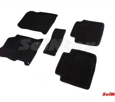Коврики салона 3D Honda Accord IX (2013-н.в.) черные «Seintex» 88360