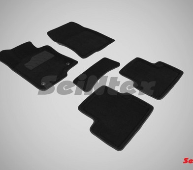 Коврики салона 3D Honda Accord VIII (2008-2013) черные «Seintex»