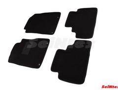Коврики салона 3D Honda CR-V IV (2012-2017) черные «Seintex»