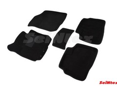 Коврики салона 3D Hyundai Elantra IV (2006-2011) черные «Seintex»