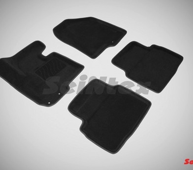 Коврики салона 3D Hyundai ix35 (2010-2015) черные «Seintex»