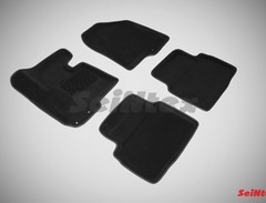 Коврики салона 3D Hyundai ix35 (2010-2015) черные «Seintex»