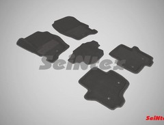 Коврики салона 3D Land Rover Discovery V (2017-н.в.) серые «Seintex»