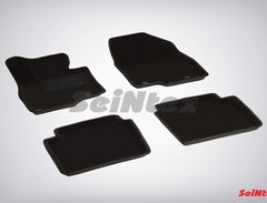 Коврики салона 3D Mazda 6 (2012-н.в.) черные «Seintex»
