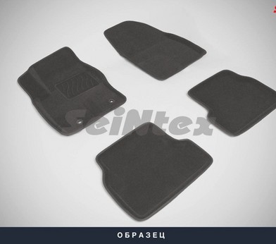 Коврики салона 3D Nissan Qashqai (2006-2014) серые «Seintex» 71730