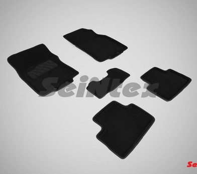 Коврики салона 3D Nissan Qashqai II (2016-н.в.) черные «Seintex» 87228