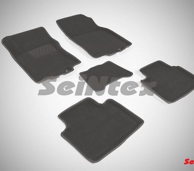 Коврики салона 3D Nissan X-Trail T32 (2015-н.в) серые «Seintex» 86412