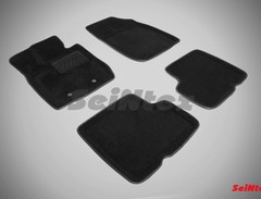 Коврики салона 3D Renault Duster (2010-2015) черные «Seintex»