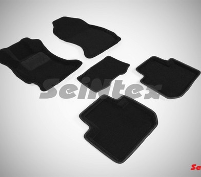 Коврики салона 3D Subaru Forester IV (2013-н.в.) черные «Seintex»