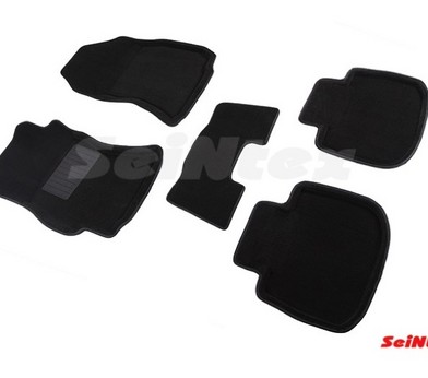 Коврики салона 3D Subaru Outback V (2015-н.в.) черные «Seintex»