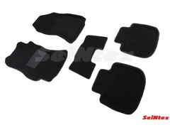 Коврики салона 3D Subaru Outback V (2015-н.в.) черные «Seintex»