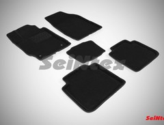 Коврики салона 3D Toyota Camry (2006-2011) черные «Seintex»