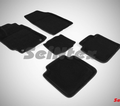 Коврики салона 3D Toyota Camry (2011-2018) черные «Seintex» 84952