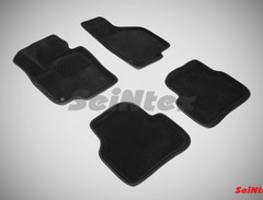 Коврики салона 3D Volkswagen Passat B6 / B7 (2005-2015) черные «Seintex»